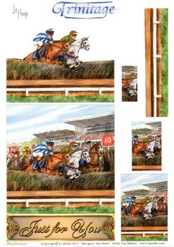 La Pashe Trinitage Card 3D Sheet Steeplechase