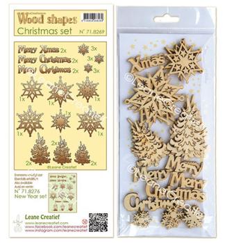 Leane Creatief Christmas Set Wood Shapes #71.8269