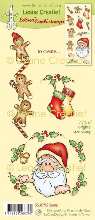 Leane Creatief Stamps Santa 55.8795