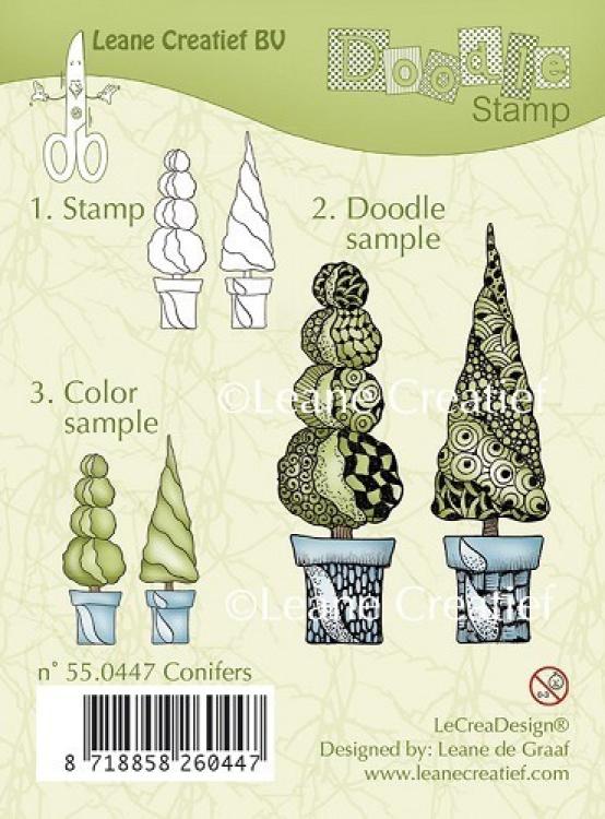 Leane Creatief Doodle Stamp Conifers