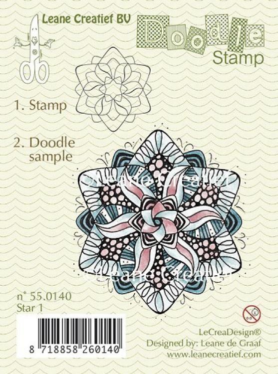 Leane Creatief Doodle Stamp Star 01