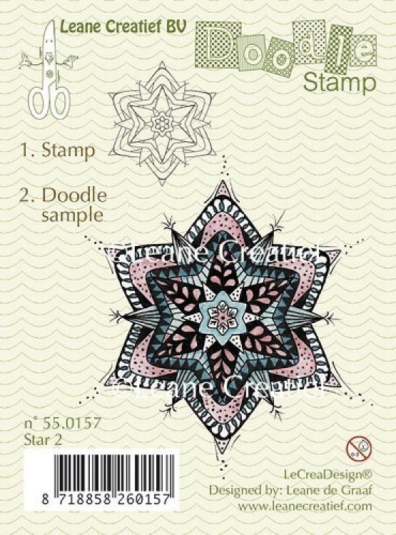 Leane Creatief Doodle Stamp Star 02