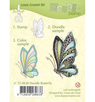 Leane Creatief Doodle Stamp Butterfly