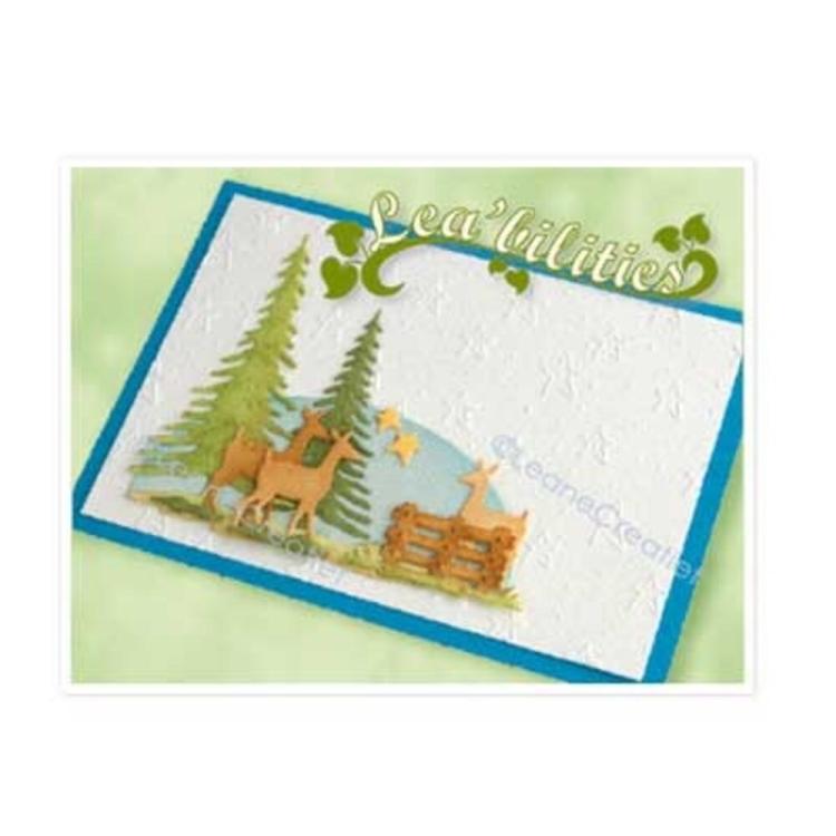 Lea’Bilitie Deer Scene Diorama Cut And Emboss Dies 45.8580