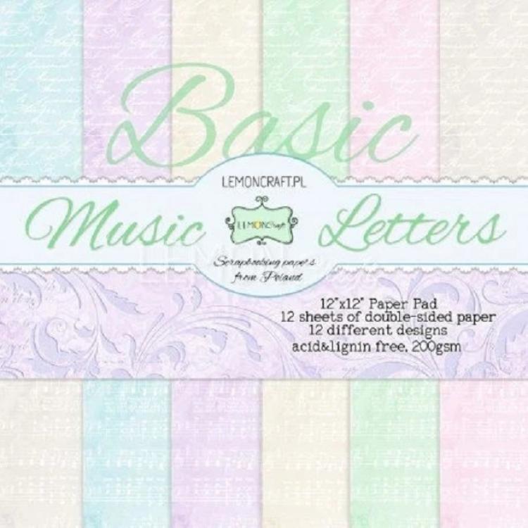 Lemon Craft 12x12 Stack of Basic Music Letters