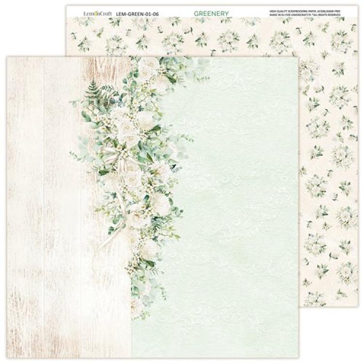 Lemon Craft 8x8 Paper Pad Greenery