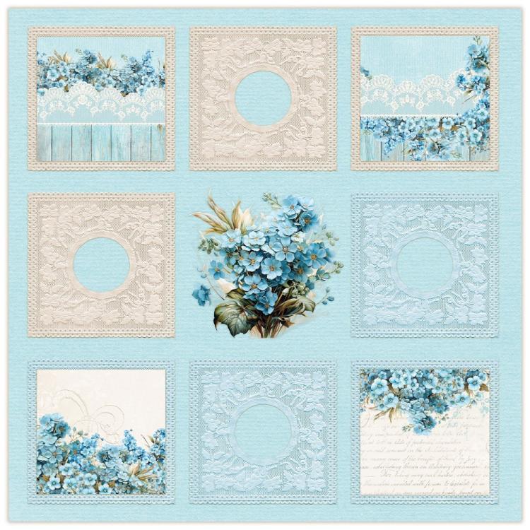 Lemon Craft Dear Diary Forget me not 12x12 Paper Pack