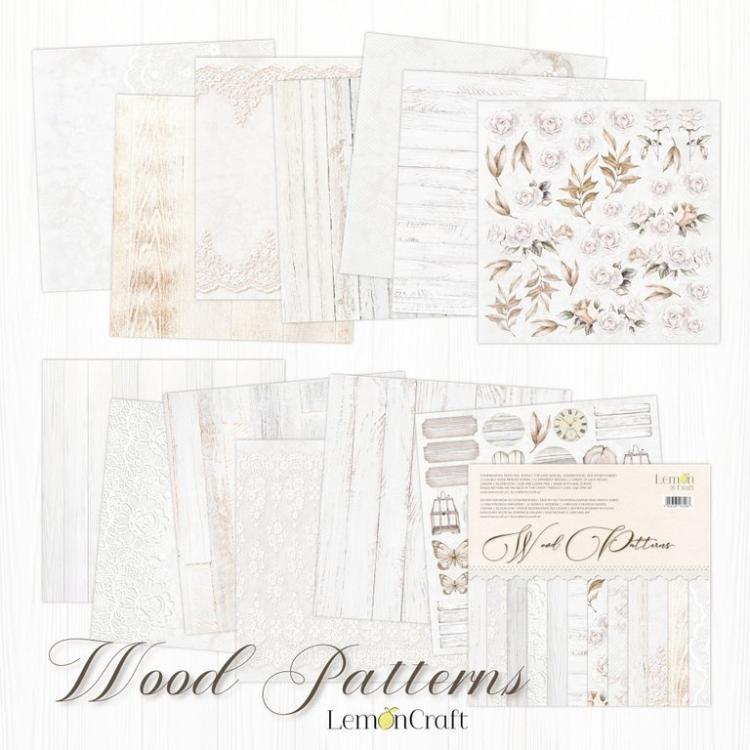 Lemon Craft 12x12 Creative Paper Pack Wood Patterns