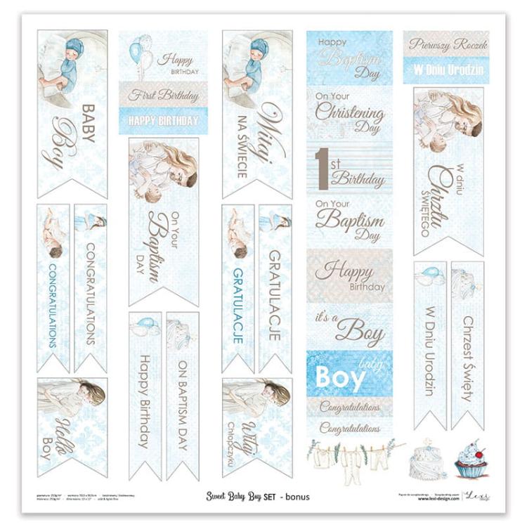 Lexi Design 12x12 Paper Pack Sweet Baby Boy SET