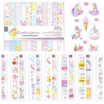 Lexi Design Scrapbooking KIT Rainbow Unicorn