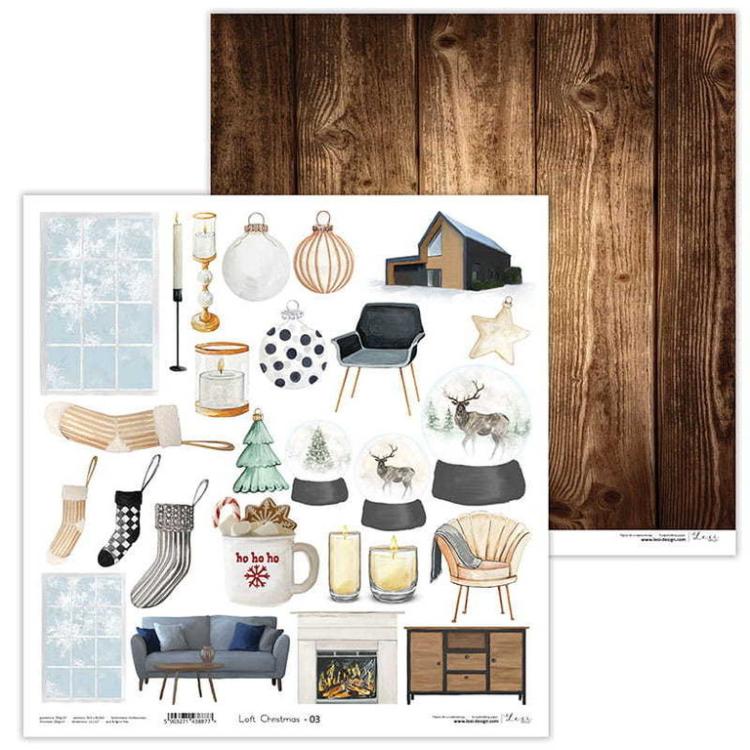 Lexi Design 12x12 Paper Pad Loft Christmas