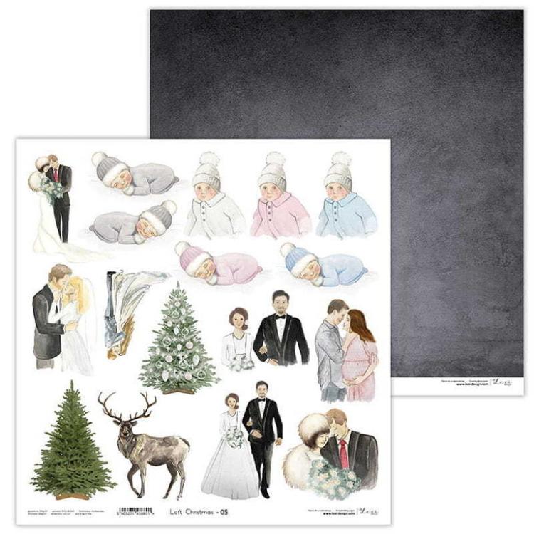 Lexi Design 12x12 Paper Pad Loft Christmas