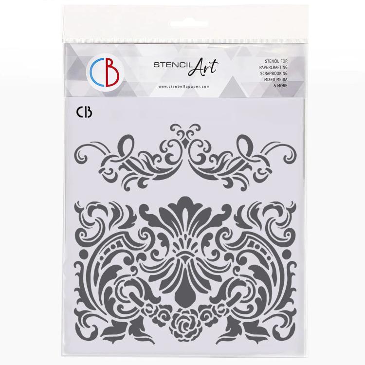 Ciao Bella 8x8 Stencil Damask #039