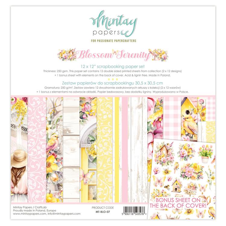 Mintay Papers Blossom Serenity 12x12 Paper Pad