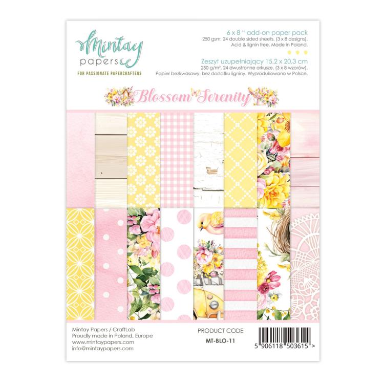 Mintay Papers Blossom Serenity 6x8 Add-on Paper Pad