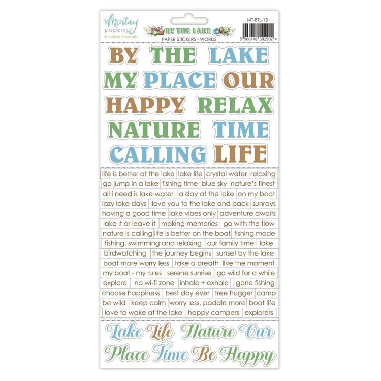 Mintay Papers By The Lake 6x12 Paper Stickers Words