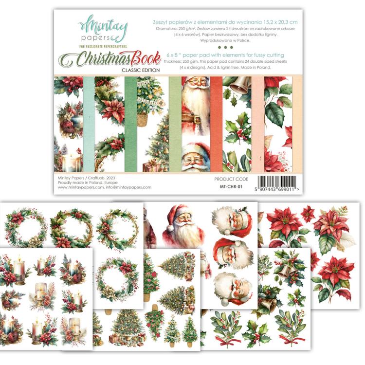 Mintay Papers 6x8 Extras to Cut Book Christmas 1