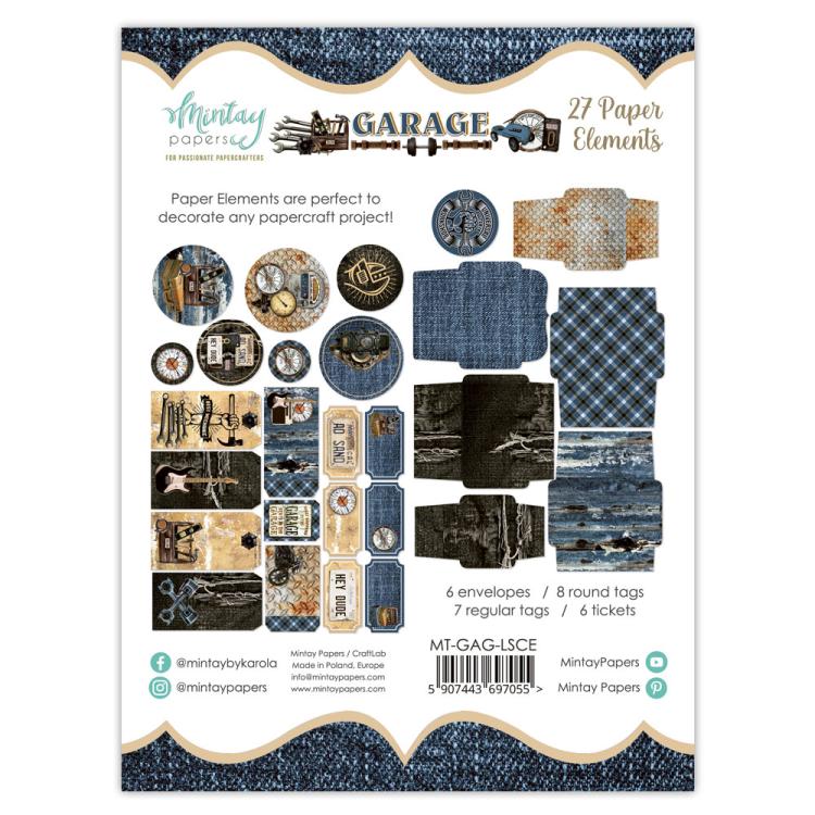 Mintay Papers Paper Elements Garage 27 pcs