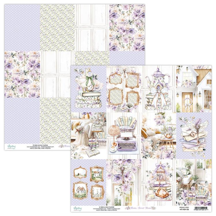 Mintay Papers Home, Sweet Home 12x12 Paper Sheet Cards 06