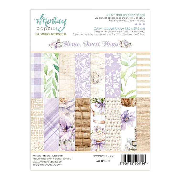 Mintay Papers Home, Sweet Home 6x8 Add-on Paper Pad