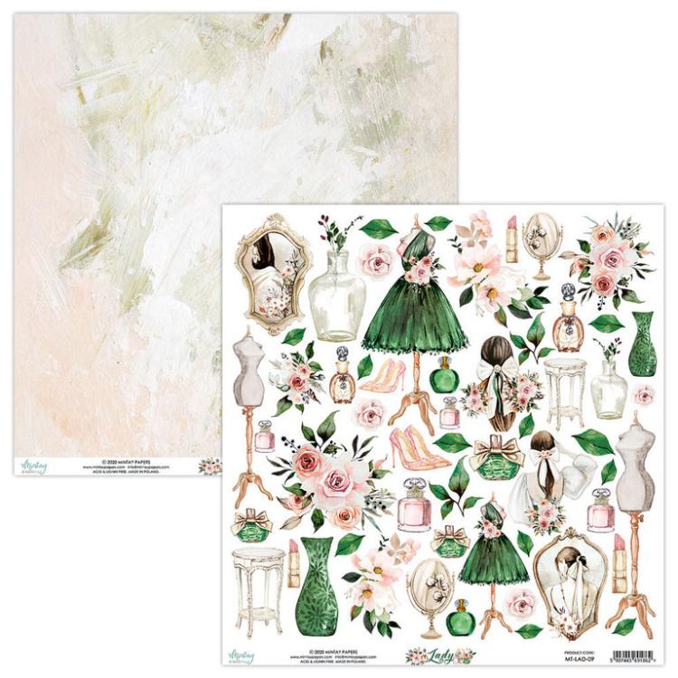 SET Mintay 12x12 Paper Sheet Lady Elements #09