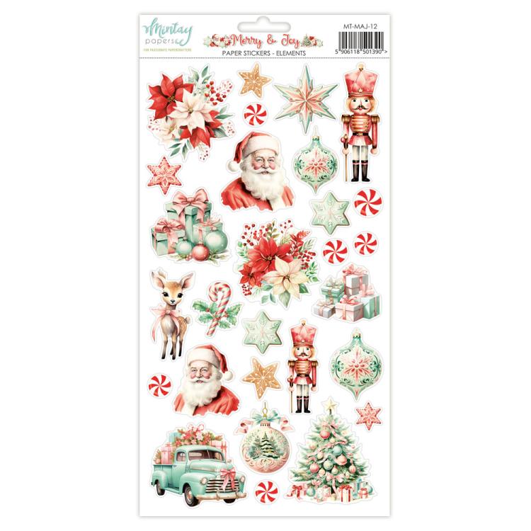 Mintay Papers Merry & Joy 6x12 Paper Stickers Elements