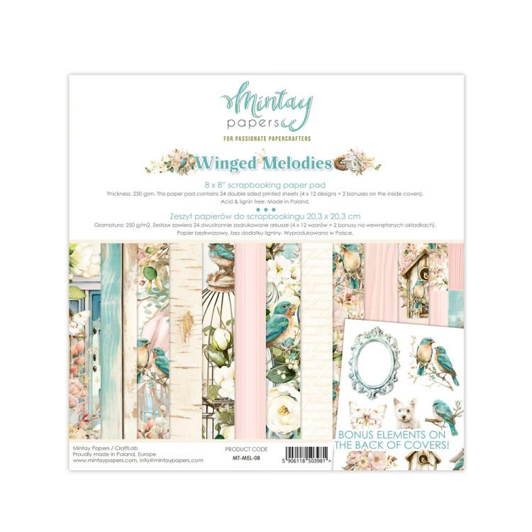 Mintay Papers Winged Melodies 8x8 Paper Pad