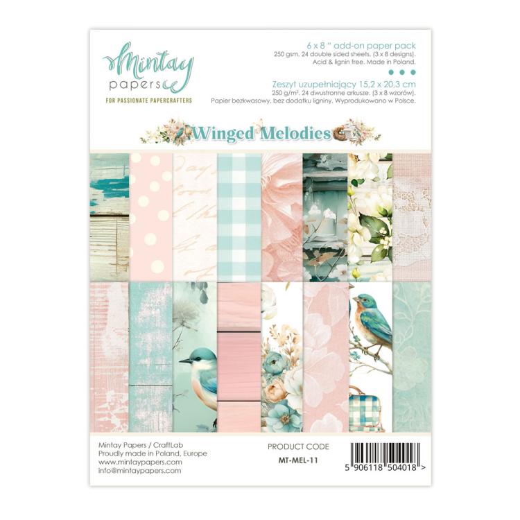 Mintay Papers Winged Melodies 6x8 Add-on Paper Pad