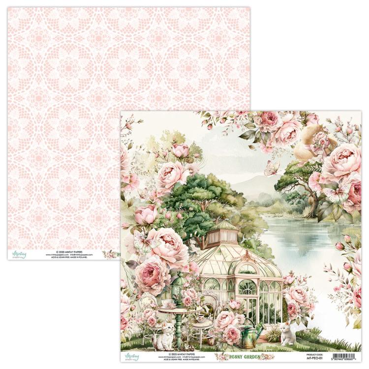 Mintay Papers 12x12 Paper Pad Peony Garden