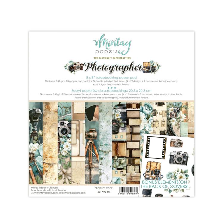 Mintay Papers Photographer 8x8 Paper Pad