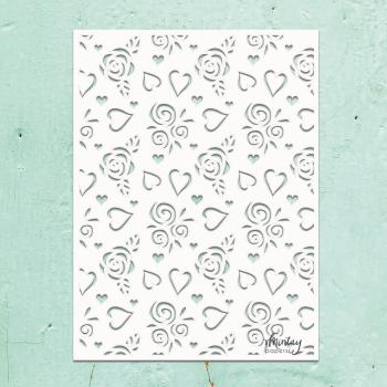 Mintay Kreativa 6x8 Stencil Hearts and Roses #27