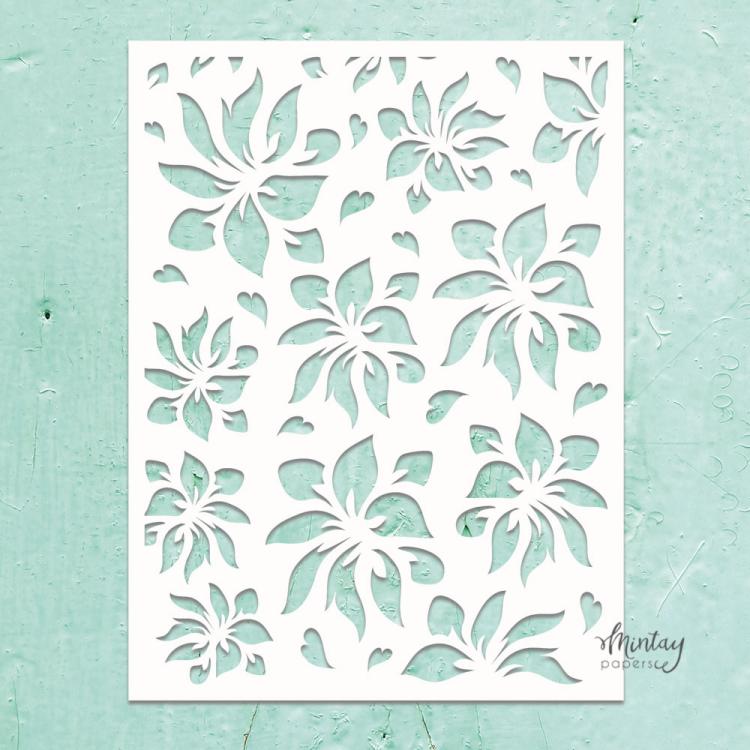 Mintay Kreativa 6x8 Stencil  Hibiscus #46