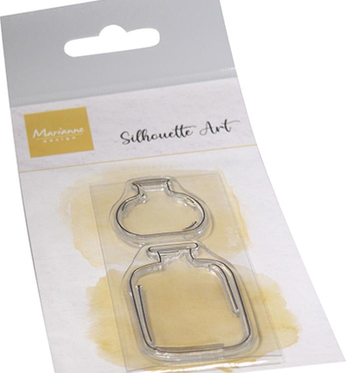 Marianne Design Silhouette Art Stamp Vases CS1121