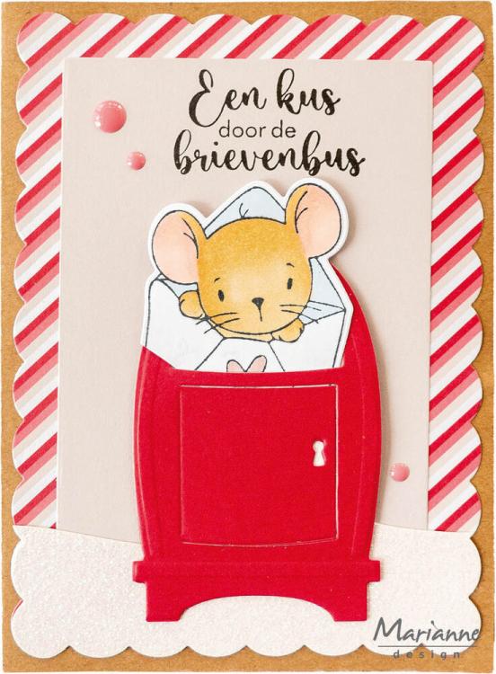 Marianne Design Stamp & Die Set Hello Mouse CS1152