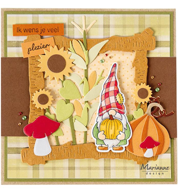 Marianne Design Stamp & Die Set Mr. Autumn Gnome #CS1149