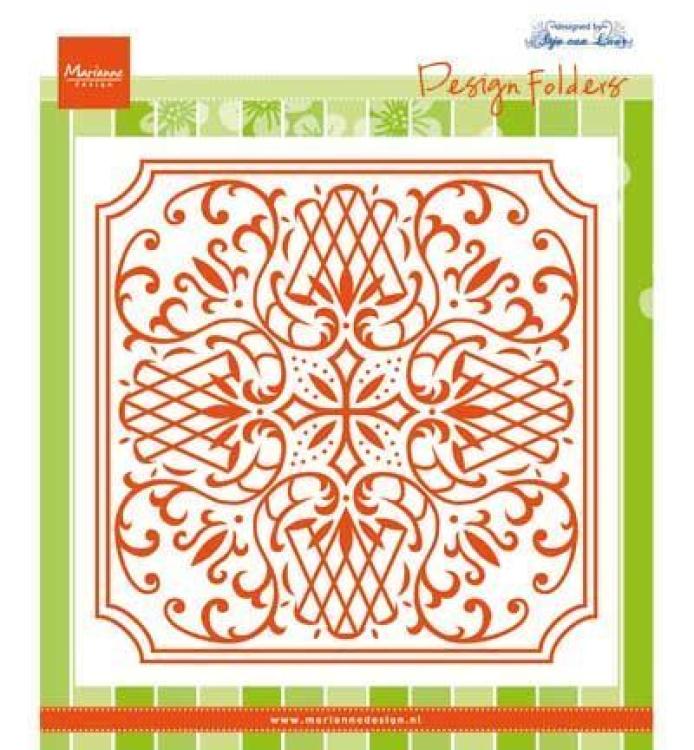 Marianne D Embossing Folder Anja's Square