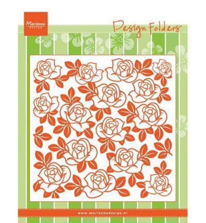 Marianne D Embossing Folder Roses