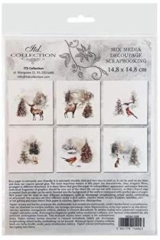 Mini Rice Paper Set Winter Animals RSM026