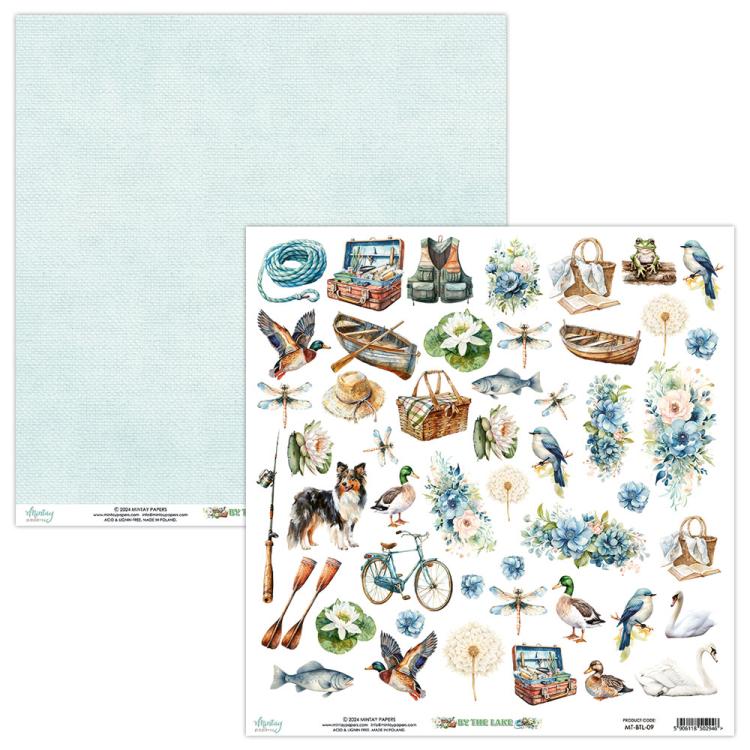 Mintay Papers By The Lake 12x12 Paper Sheet Elements 09