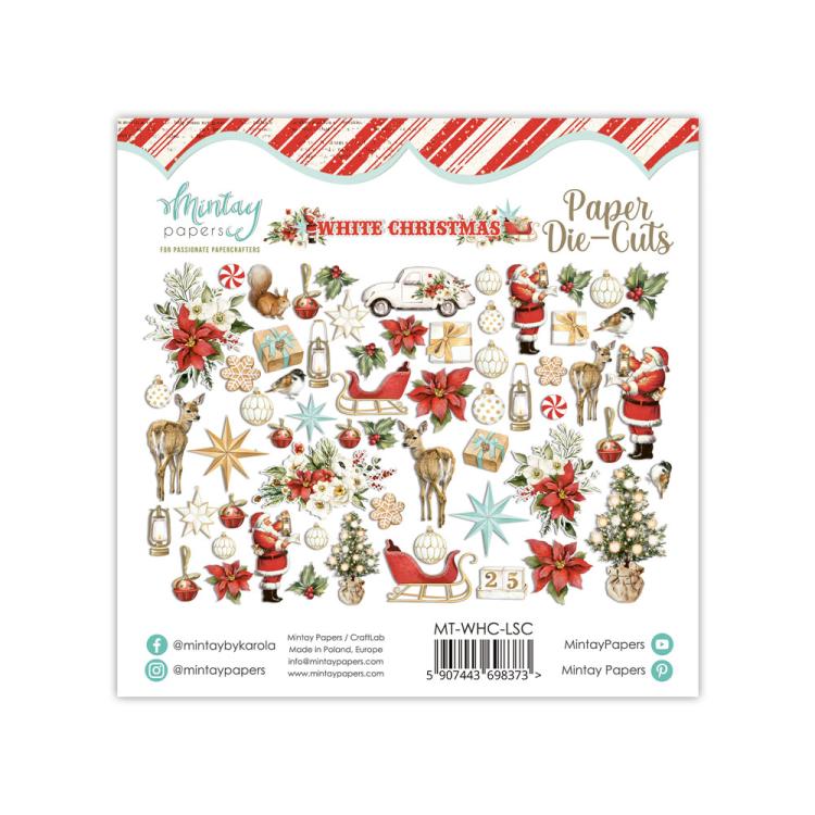 Mintay Papers Die-Cuts White Christmas 60 pcs