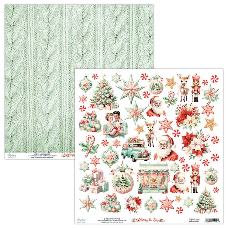 Mintay Papers Merry & Joy 12x12 Paper Sheet Elements 09