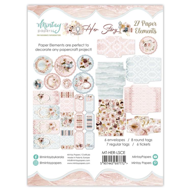 Mintay Papers Paper Elements Her Story 27 pcs