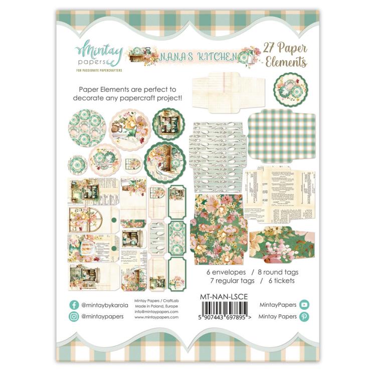 Mintay Papers Paper Elements Nana´s Kitchen 27 pcs