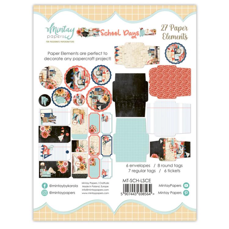 Mintay Papers Paper Elements School Days 27 pcs