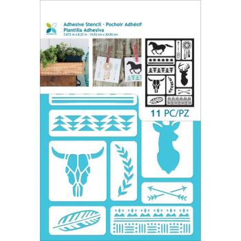 Momenta Art-C Adhesive Stencils Southwestern