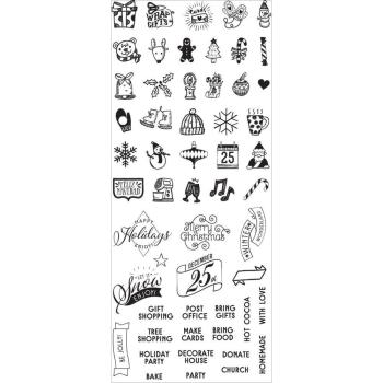 My Prima Planner Clear Stamps Christmas Mini Icons Words #591595