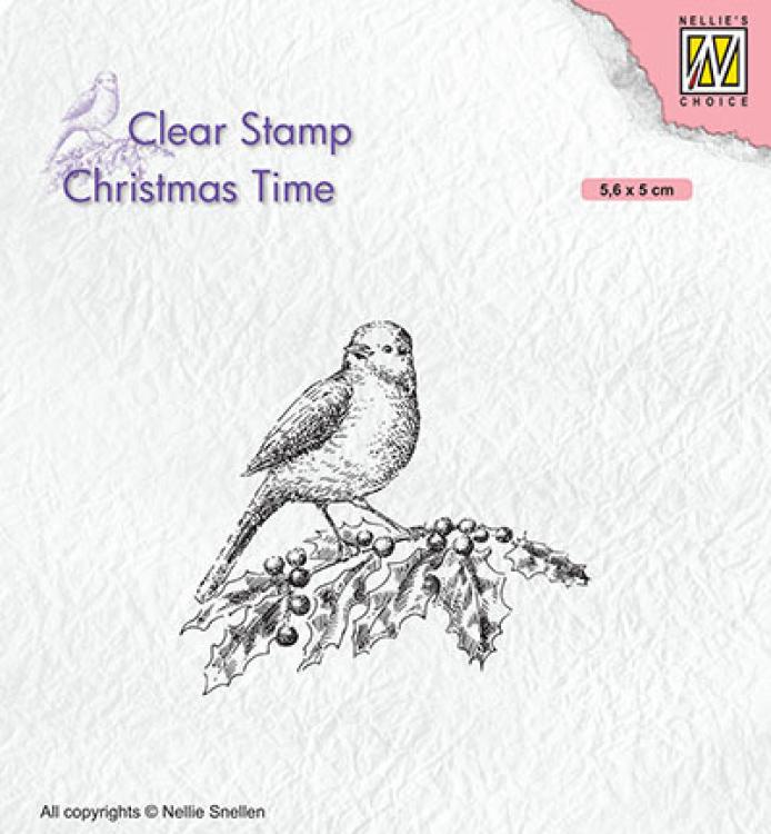 NS Clear Stamp Bird on Holy Branch #CT032