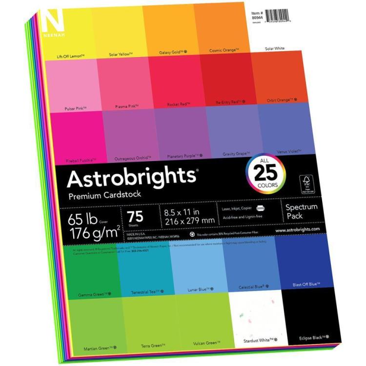 Neenah Astrobrights Spectrum Cardstock