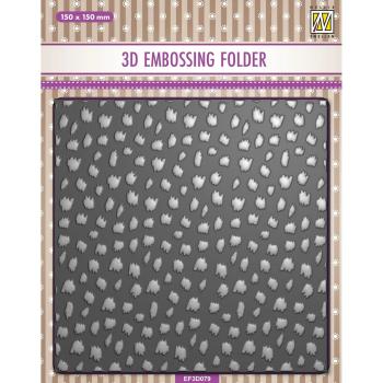 Nellie Snellen 3D Embossing Folder Cheetah Background #079