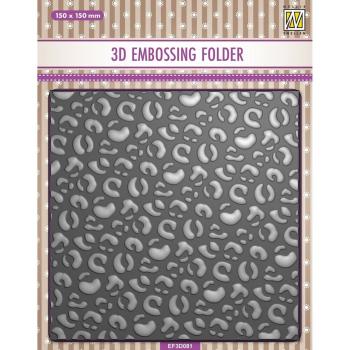 Nellie Snellen 3D Embossing Folder Leopard Background #081